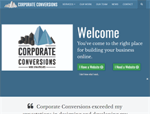 Tablet Screenshot of corporateconversions.com